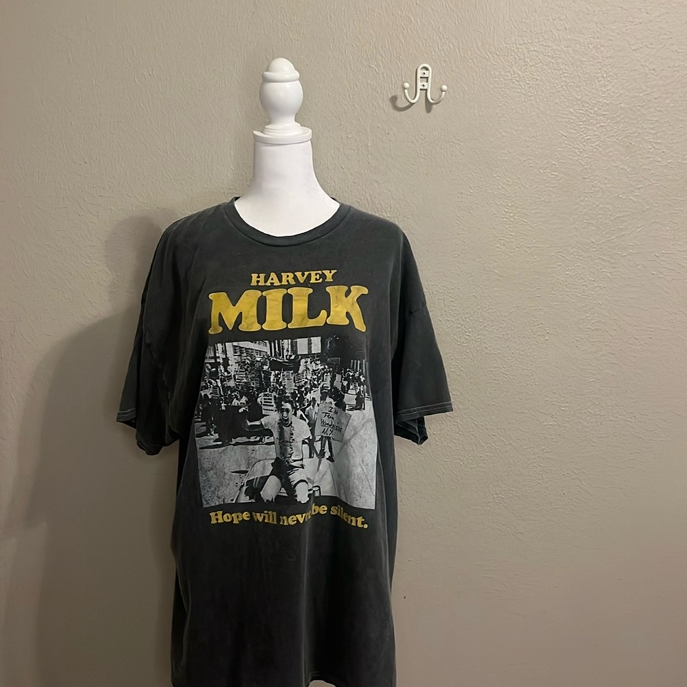 Harvey Milk oversized t shirt           PTP- 21.5    Length- 27.5